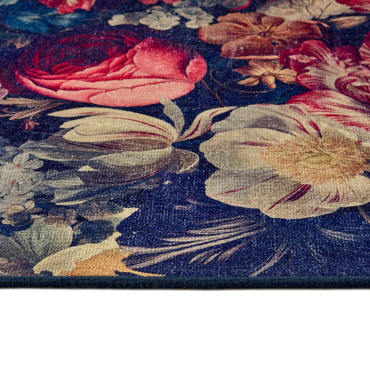 Hug Rug Eco-Washable Dark Florals Runner