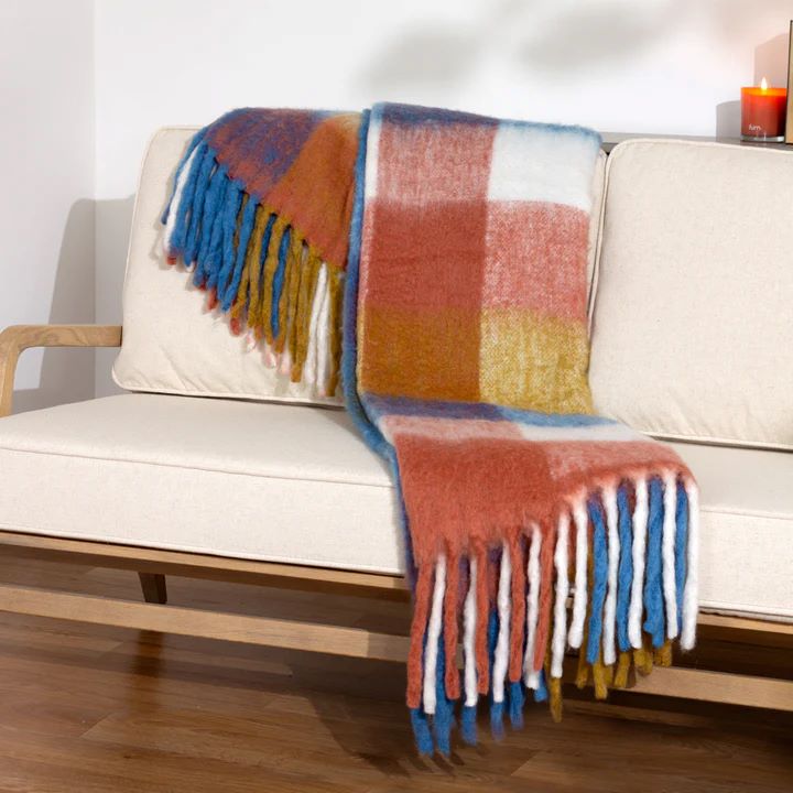 Alva Multicoloured Wool Blend Throw