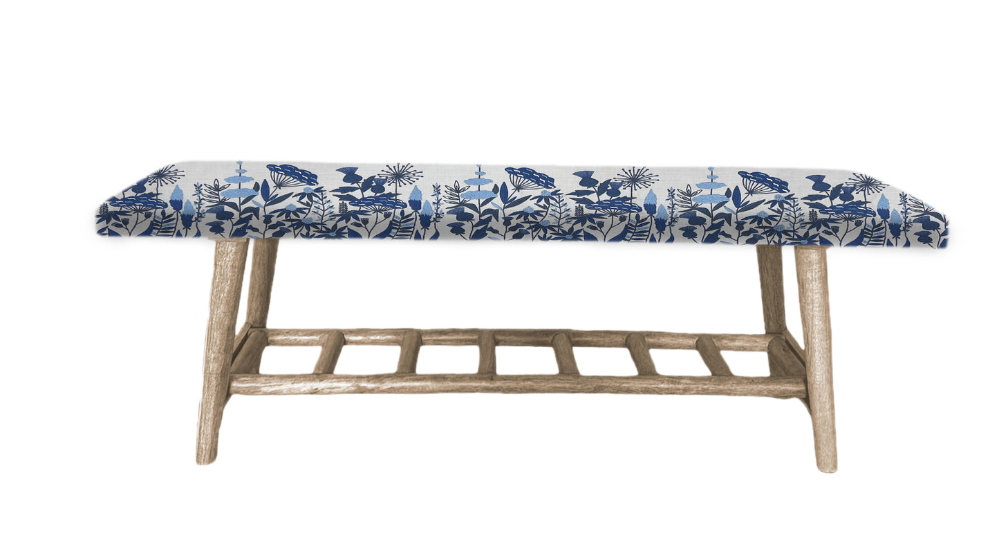 Bertie Bench Ezra Design Summer / Bluebell / Cloud