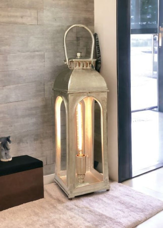 Handmade Aluminium Lanterns Brushed Silver