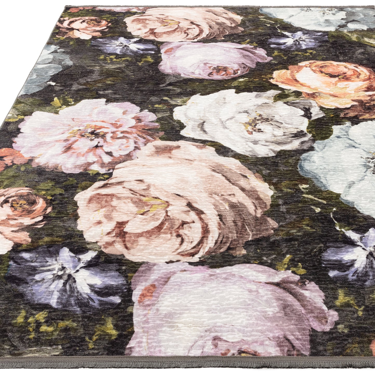 Floretta Blush Charcoal Rug