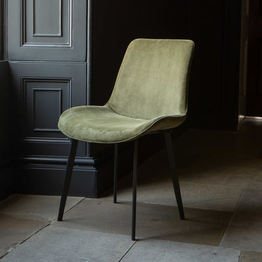 Eva Dining Chair Green / Grey