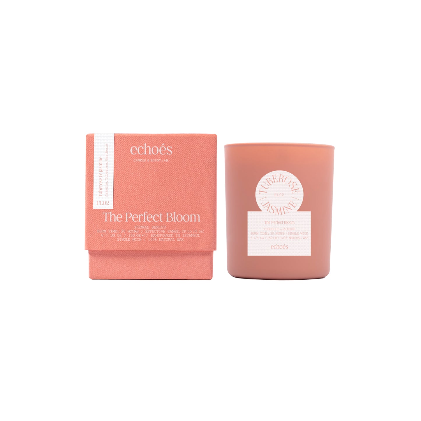 Echoes Natural Tumbler Candle Tuberose & Jasmine