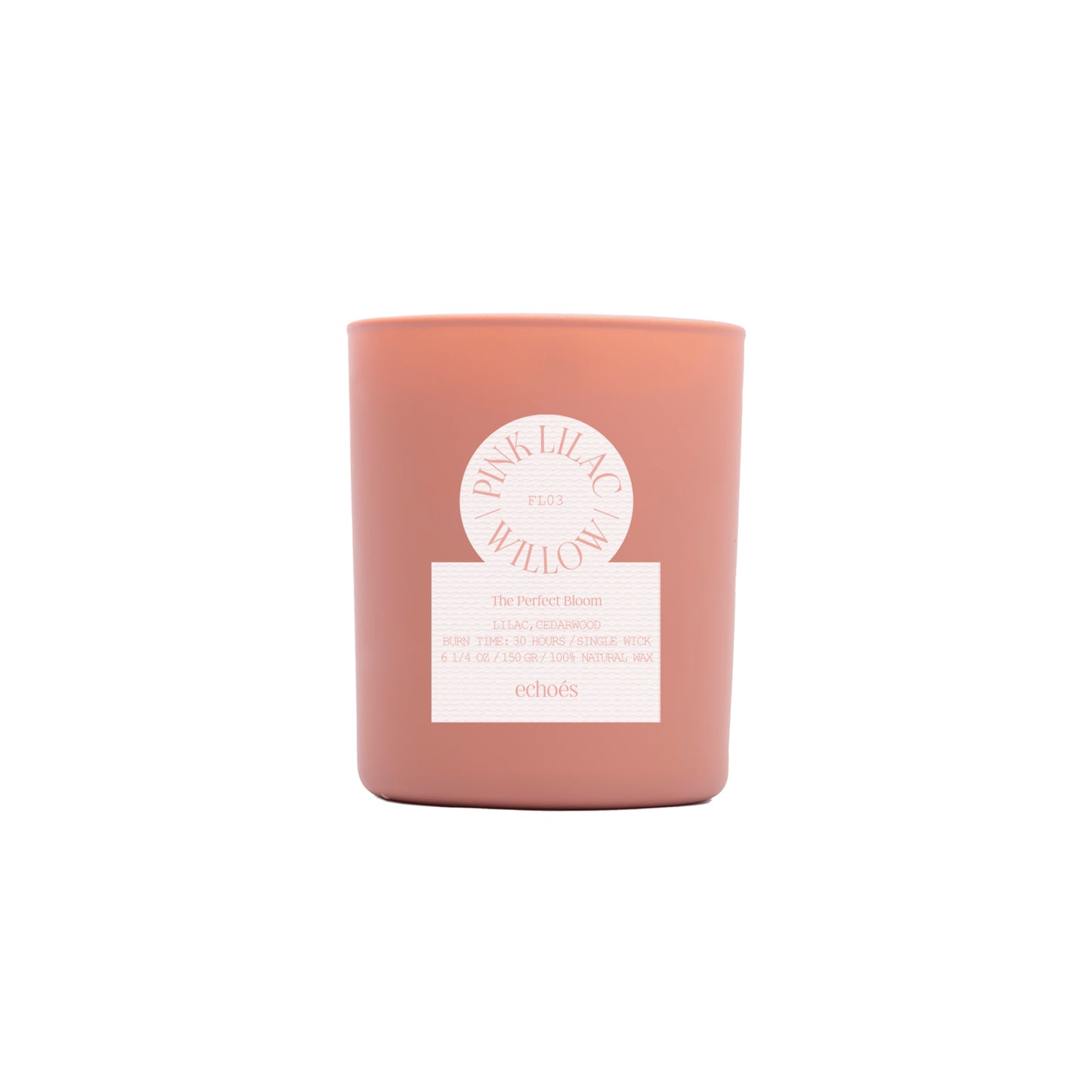 Echoes Natural Tumbler Candle Pink & Lilac Willow