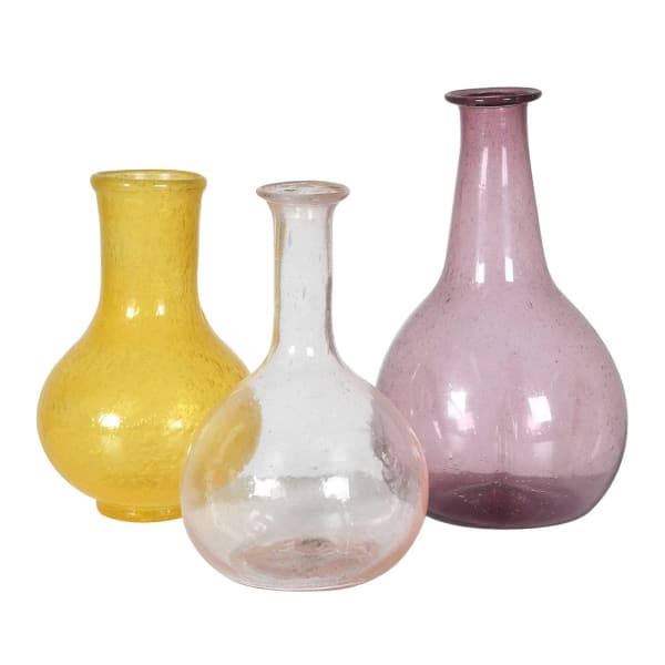 Handmade Glass Bud Vase Set of 3