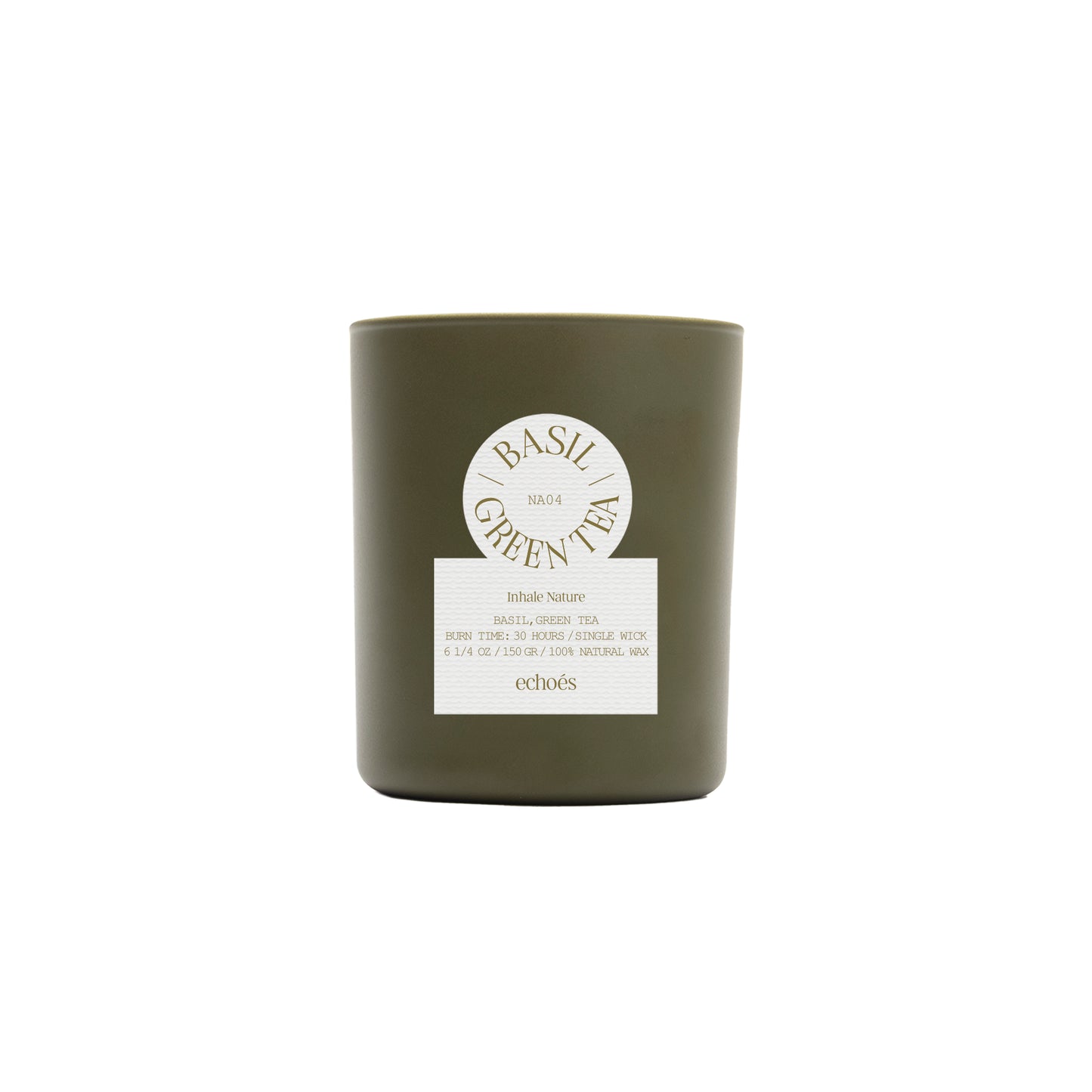 Echoes Natural Tumbler Candle Basil & Green Tea