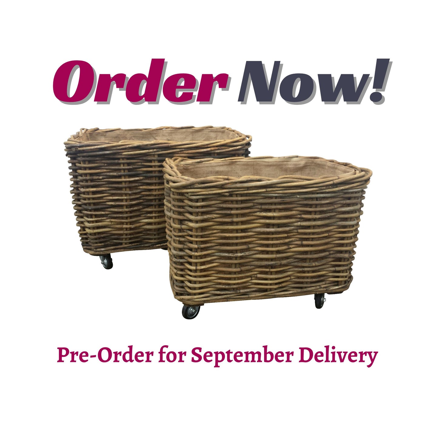 Handmade Rattan Log Basket