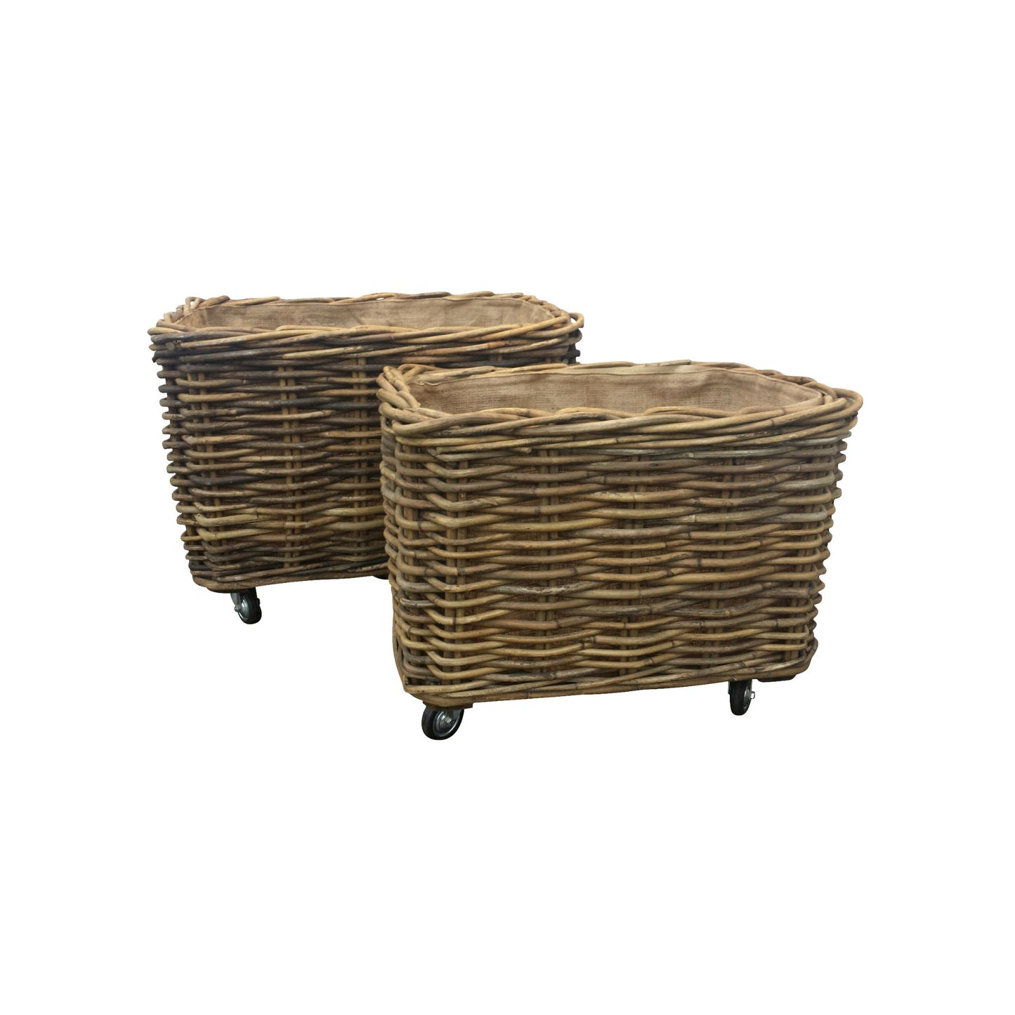 Handmade Rattan Log Basket