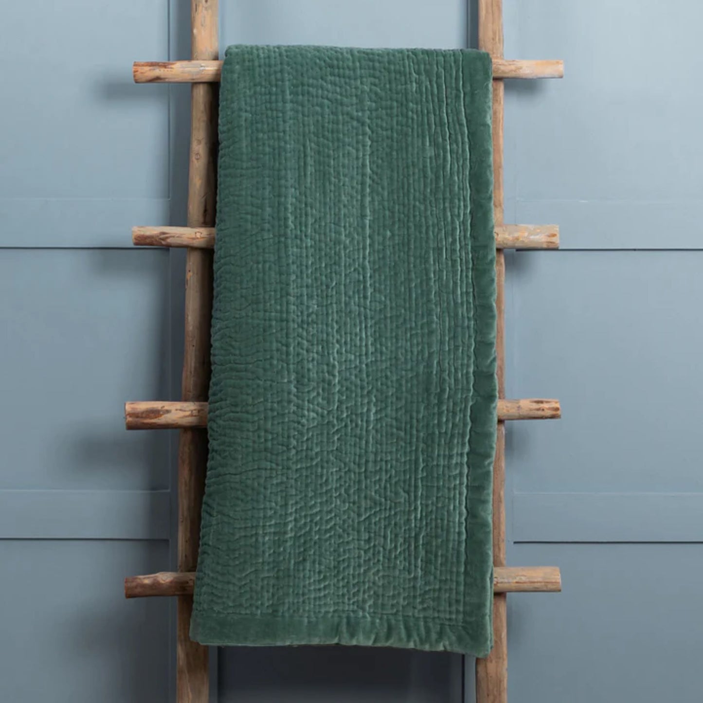 Haze Velvet Throw Seafoam