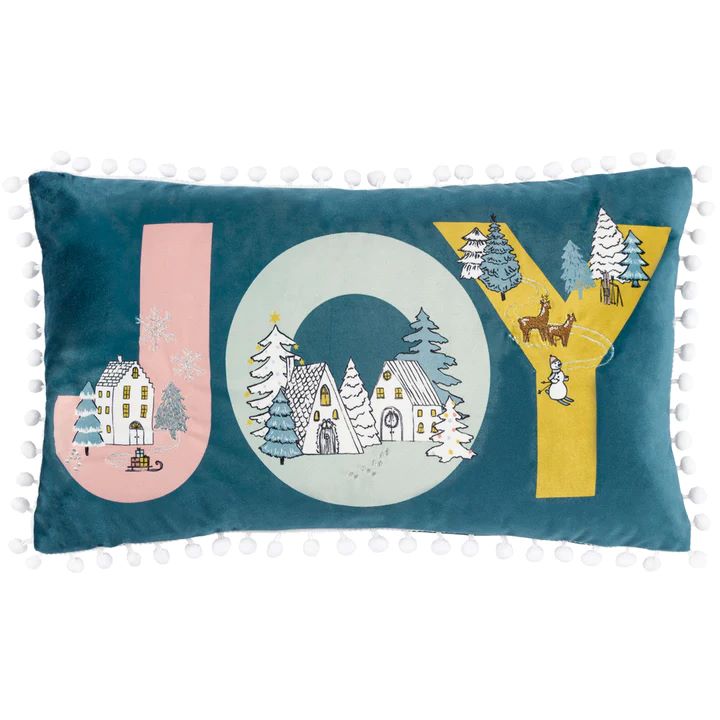 Snowy Village Joy Cushion