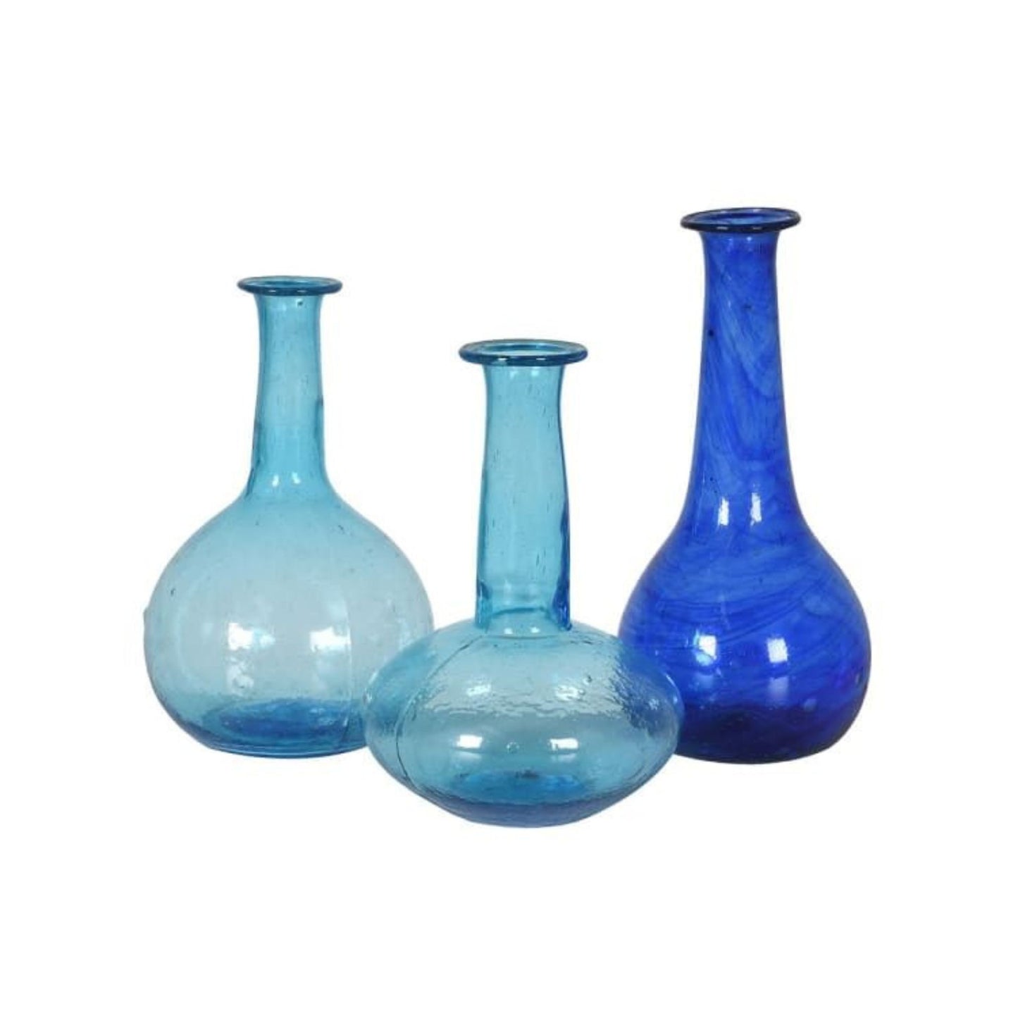 Handmade Glass Bud Vase Set of 3