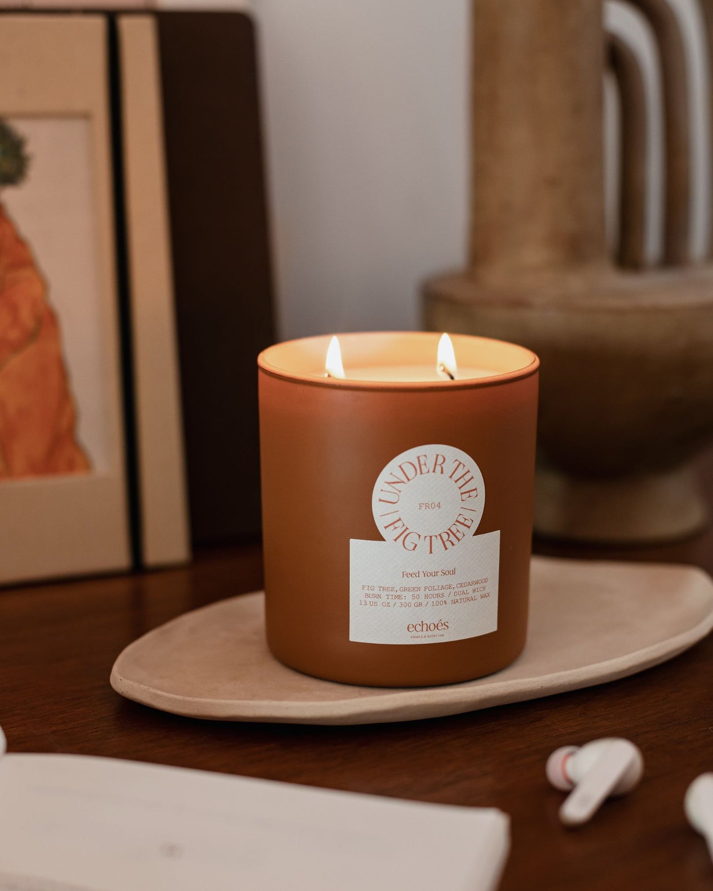 Echoes Natural 2 Wick Candle Under The Fig Tree