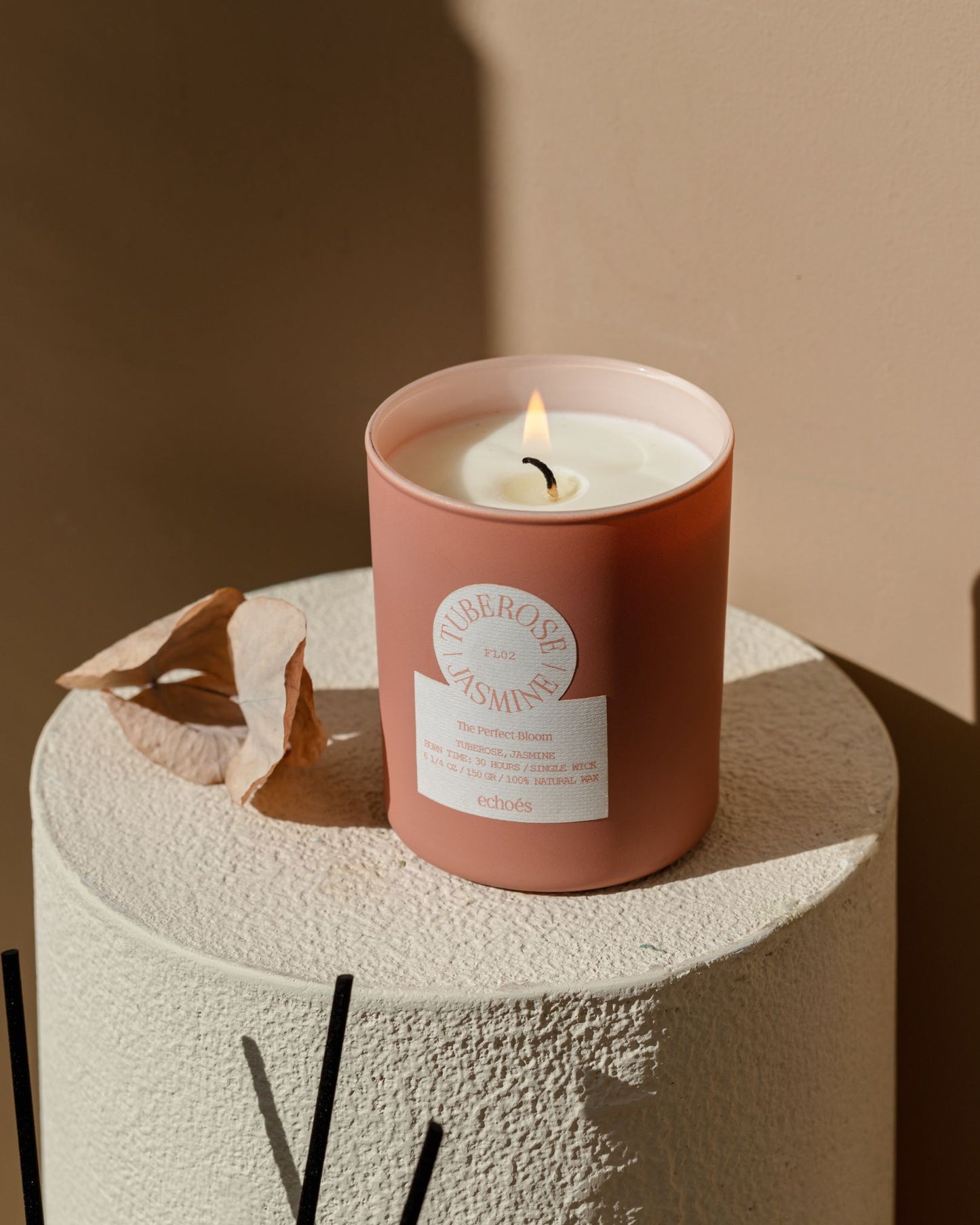 Echoes Natural Tumbler Candle Tuberose & Jasmine