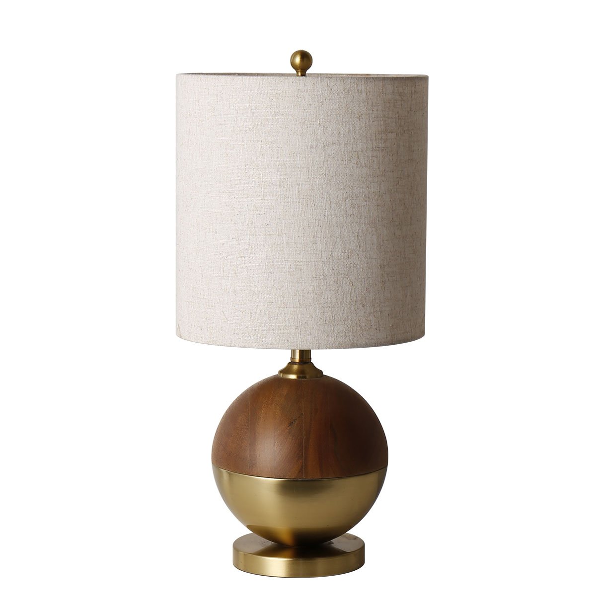 Madia Walnut and Gold Table Lamp