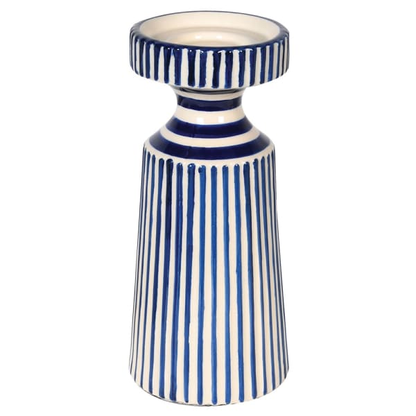 BLUE & WHITE CANDLE HOLDER