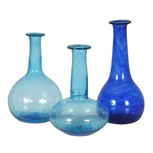 Handmade Glass Bud Vase Set of 3