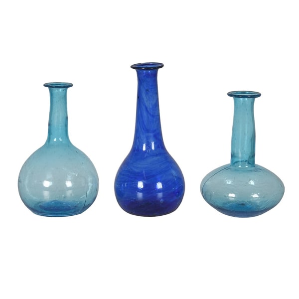 Handmade Glass Bud Vase Set of 3