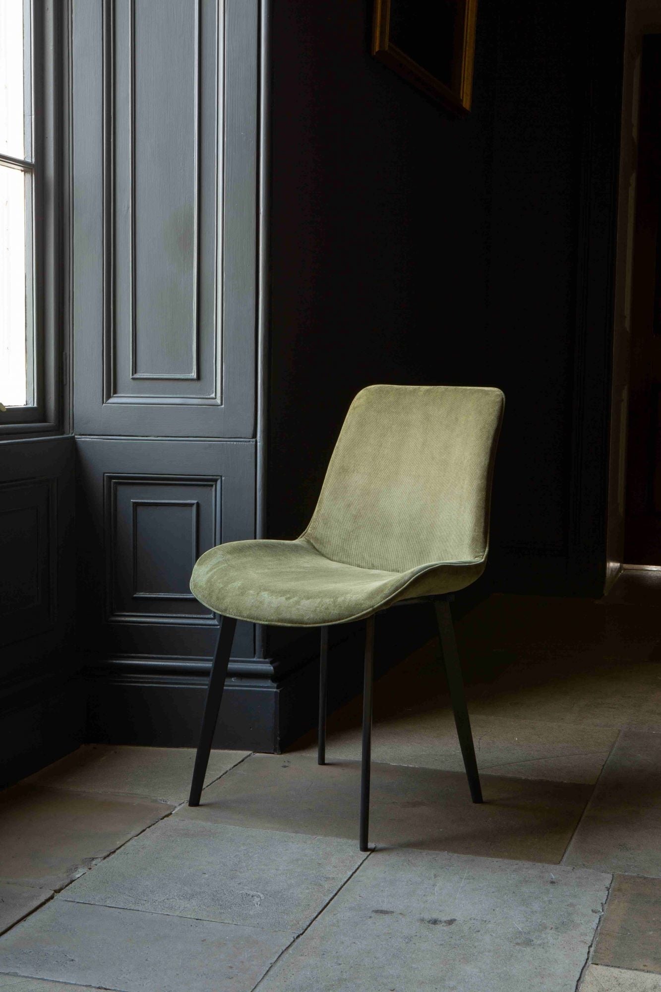 Eva Dining Chair Green / Grey