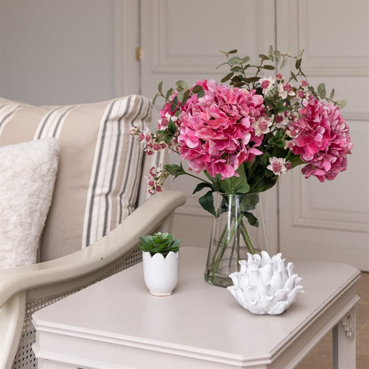 Hydrangea Bouquet in Glass Vase