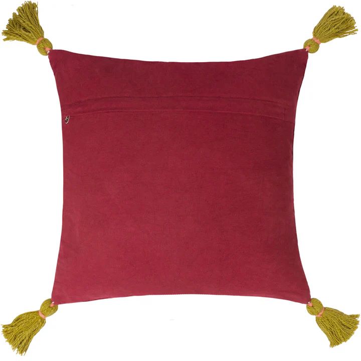 Magic Mushrooms Ruby Red Cushion