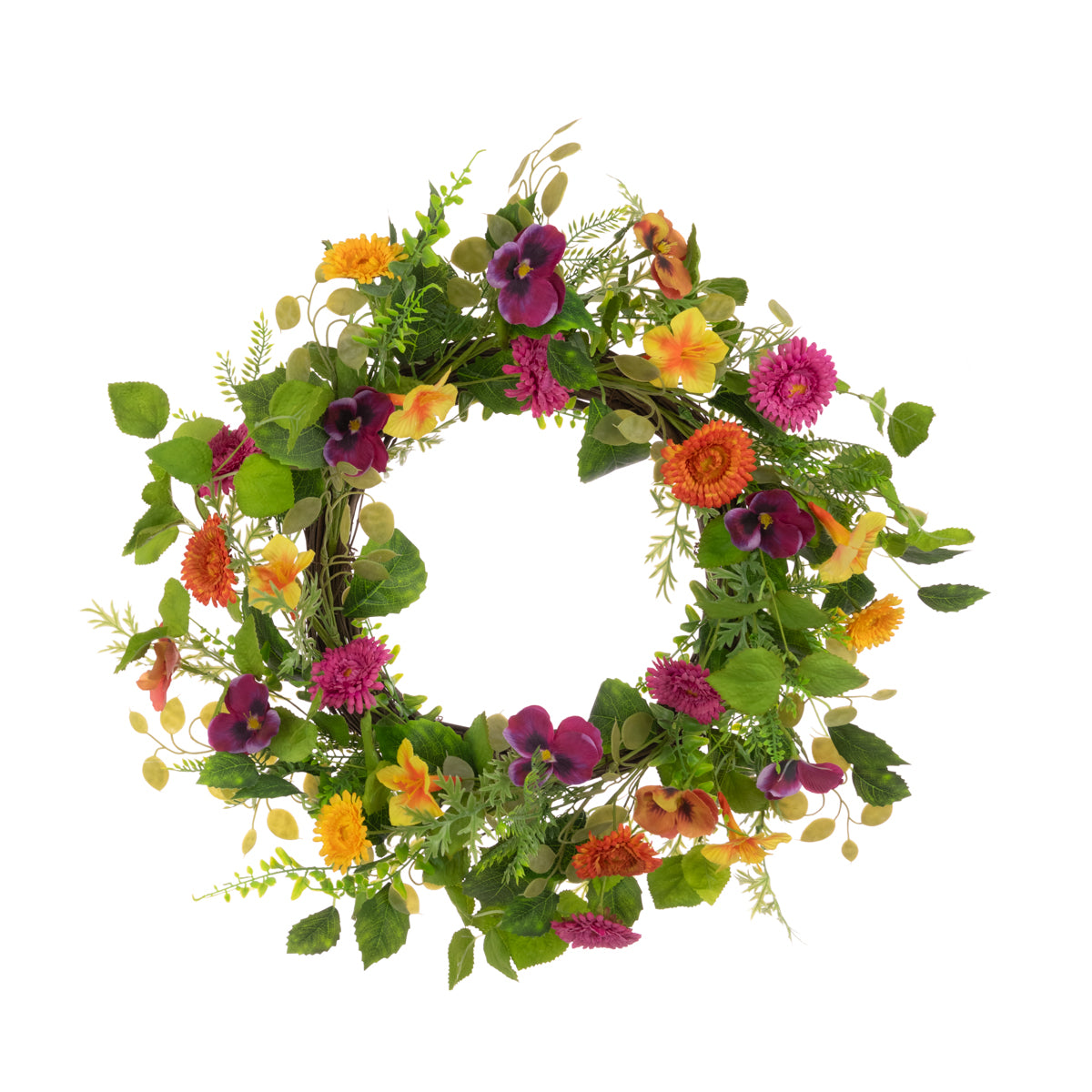 Pansy & Daisy Wreath