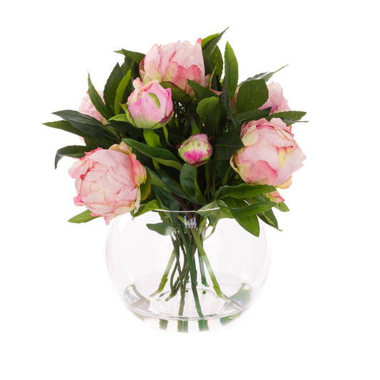 Pink Peonies Bouquet in Globe