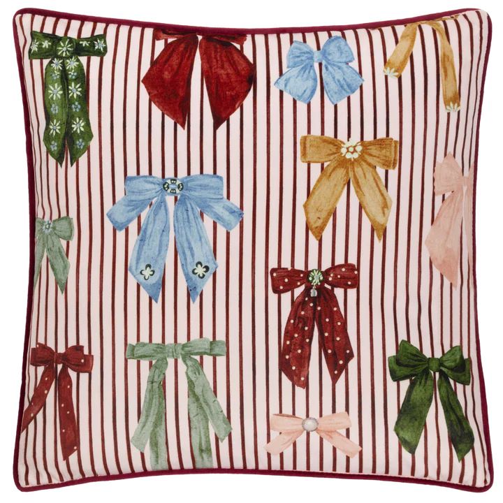 New! Silk Bows Velvet Cushion