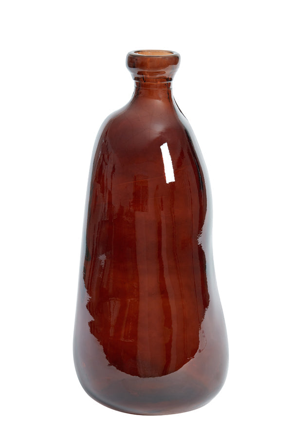 Tall Brown Glass Vase